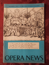 Metropolitan Opera News Magazine December 5 1955 Verdi&#39;s Un Ballo In Maschera - £11.37 GBP