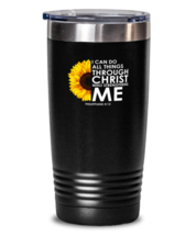 20 oz Tumbler Stainless Steel Funny Philippians 4:13 Motivational Saying  - £24.31 GBP