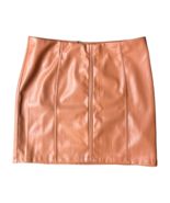 Altard State Womens A Line Skirt Orange Faux Leather Mini Lined Boho Zip... - £22.09 GBP