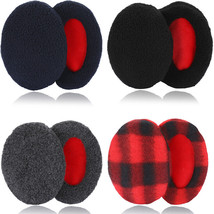 4 Pair Unisex Winter Earbags Bandless Cotton Ear Warmers Earmuffs Ear Cover - £25.47 GBP