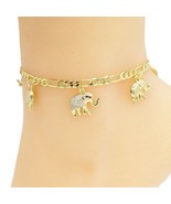 18k Layered Real Gold Filled Elephants Anklet 10 Inches #8 - $15.93 CAD