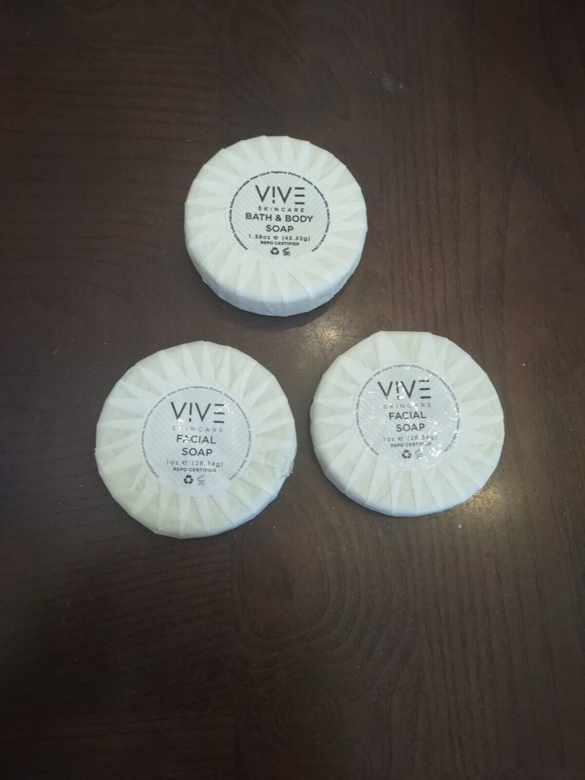 Lot Of 3 Vive Skincare 2 Facial Soaps And 1 Bath & Body Soap - $12.75