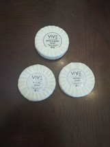 Lot Of 3 Vive Skincare 2 Facial Soaps And 1 Bath &amp; Body Soap - £10.19 GBP