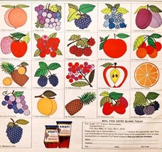 1966 Kraft Jelly Preserves 21 Fruit Flavors Sweepstakes Advertisement Ja... - $39.99