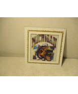 Vintage 1980s Michigan Wolverines Carnival Prize Souvenir Mirror 8'' x 8'' - $49.49