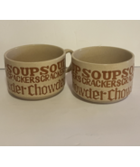 2 Vintage 1970&#39;s SOUP CRACKERS Ceramic Stoneware Mug Bowl + CHILI CROCK - €31,34 EUR