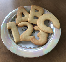 One dozen of assorted homemade Alphabet Sugar Cookies - $15.00+