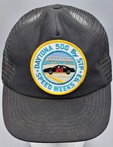 VTG 1993 Daytona 500 by STP Speed Weeks Black Mesh Snapback Trucker Hat/Cap, USA - £14.90 GBP