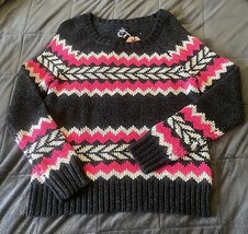 NWT American Eagle Apres Ski Fair Isle wool blend sweater size S Dark gr... - £25.23 GBP