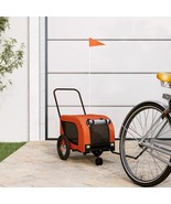  Pet Bike Trailer Orange and Black Oxford Fabric, Iron, PVC Small - $145.49