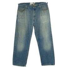 Levi&#39;s Men&#39;s 569 size 38 x 32 Loose Fit Straight Leg Blue Denim Jeans - $25.19