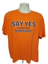 Syracuse University Say Yes To Education Adult Orange XL TShirt - £11.87 GBP