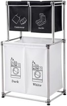 Laundry Sorter 4 Sections - Divided Dirty Clothes Laundry Hamper Vertical Laundr - £62.34 GBP