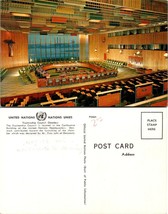 One(1) New York(NY) United Nations HQ Trusteeship Council Chamber VTG Postcard - £7.40 GBP