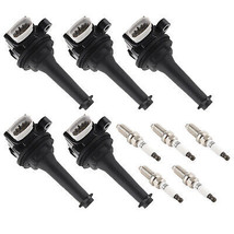 Pack of 5 Ignition Coil + Spark Plug For Volvo C70 S40 S60 V50 V70 XC70 ... - $66.77