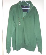 NWT Izod Green zip front Size L Pullover Casual Shirt Retail $62 cotton ... - $35.94