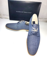 Giorgio Brutini Mens Vick Navy Blue Oxford Derby Canvas shoes New in Box... - $87.24