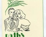 Paddy&#39;s Old Fashioned Bar &amp; Grill Menu First &amp; Yamhill in Portland Orego... - £18.74 GBP