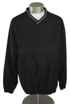Field Gear Black Pullover Shirt Men&#39;s Size Large Rain Wind Resist V-Neck Jacket - £9.33 GBP