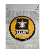 US Army Dome Sign 16&quot; Round Metal Sign, ManCave Home Decor She Shed - $30.15 CAD