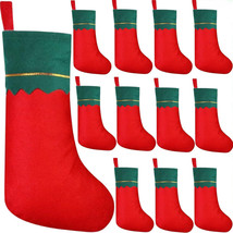 Christmas Stockings Red Felt Christmas Stockings Pack of 12 Tall 15&quot; - £10.27 GBP