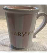 Mary Kay Pink and White Stripped Coffee Tea Mug Gold Logo Collectible Un... - $15.35