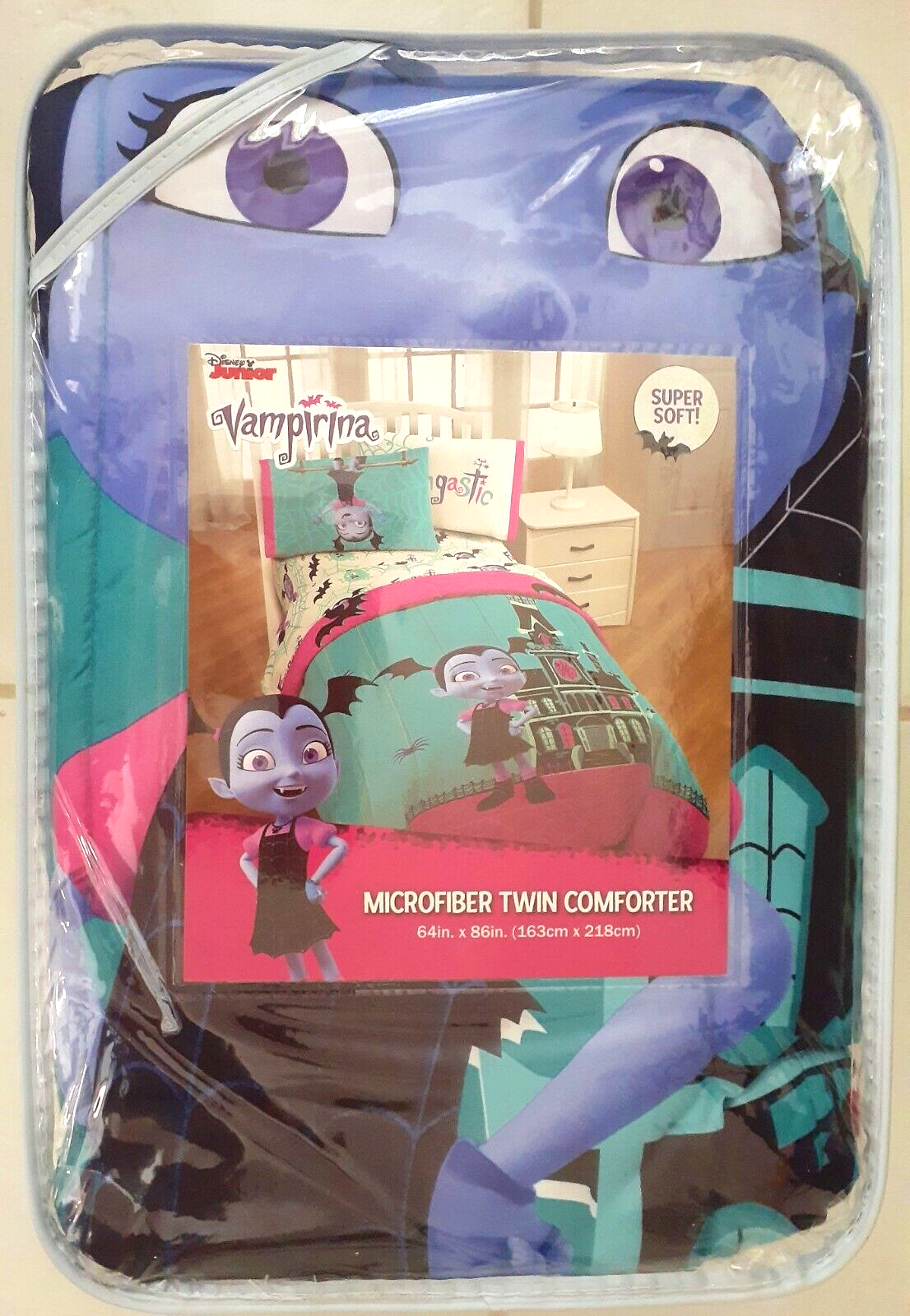 Disney Junior VAMPIRINA Microfiber TWIN Comforter 64"x86" NEW in BAG - $89.95