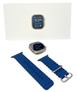 Apple Watch Ultra 2 49mm Titanium Blue Ocean Band A2986 In Box w/ 7 extr... - $509.85