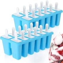 2 Pcs Silicone Ice Lolly Molds 12 Cavity Ice Lolly Mould Easy Release Ice Cream  - £40.91 GBP