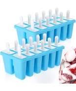 2 Pcs Silicone Ice Lolly Molds 12 Cavity Ice Lolly Mould Easy Release Ic... - £40.88 GBP