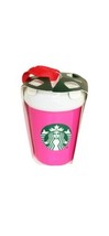 Starbucks 2021 Hot Pink Ceramic Mini Tumbler Christmas Ornament NWT - £19.02 GBP