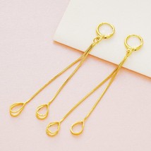 Dubai Ear line Tassel Earrings for women 2020 new 24K Gold Color butterfly dangl - $21.00