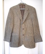 Vintage Harris Tweed Blazer Sport Coat Jacket Grey With Burgundy - $63.99