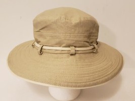 Scala Collezione Hat UPF 50+ 100% Cotton Tan Beige Bucket Cap NWOT - £18.30 GBP
