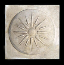 Macedonian Sun Star Shield of Alexander the Great Vergina Sculpture plaque - $19.79