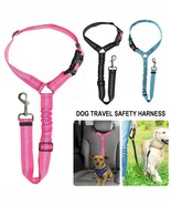 Adjustable Headrest Dog Car Seat Belt Pet Car Safety Harness Bungee Leash - $56.83 MXN+
