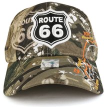 Trendy Apparel Shop Route 66 Map City Names Embroidered Structured Baseball Cap  - £12.98 GBP