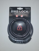 Bike lock combination Cable lock 6 Foot Style 21988-ACM - £6.33 GBP