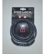 Bike lock combination Cable lock 6 Foot Style 21988-ACM - £6.31 GBP