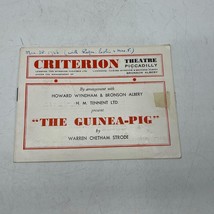Playbill Theater Programma Criterion Teatro Il Guinea Pig 1940&#39;s - £28.83 GBP