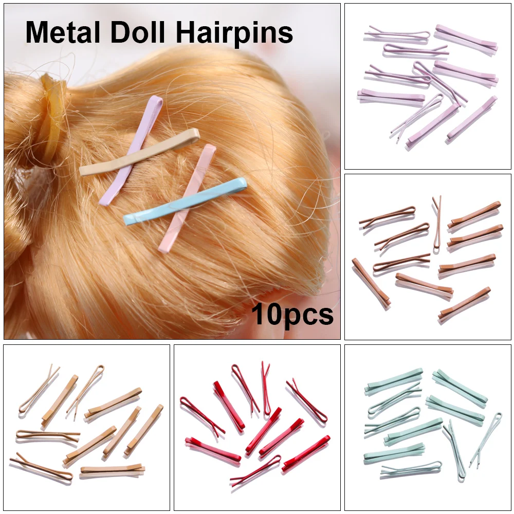 10pcs Mini Doll Metal Clip Cute Children Hair Clip DIY Hairpin Headwear Girl - £9.11 GBP