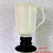 HALL Irish Coffee Mug Black Footed Pedestal Diner Restaurant Ware 1273 Vintage - £3.89 GBP