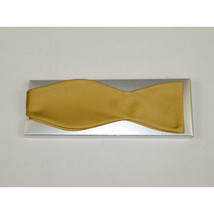 Men's Self Bow Tie By Hand J.Valintin Collection Solid Satin #92548 Gold image 3