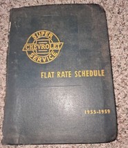 1955 1959 Super Chevrolet Service Flat Rate Schedule for Chevy Cars And ... - $32.71