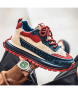 Thick Sole Men Chunky Sneakers Outdoor Wear-resistant Male Trends 2025 N... - $39.59