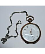 Antique Working Gold Plated 925 Sterling Silver Pocket Watch with Silver... - $6,892.59 MXN