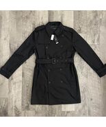 Banana Republic Classic Trench Coat Black Double Breasted Belted - $119.61