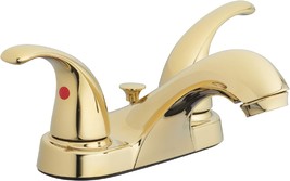 Polished Brass Two Handle Bathroom Sink Faucet, Aqua Vista 15-B42Wp-Pb-Av. - £34.39 GBP