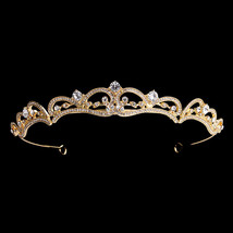 Baroque Style Bridal Wedding Hair Jewelry Shiny Rhinestone Crowns Women Birthday - £13.17 GBP