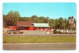 Tom Matte&#39;s Bar-B-Q Barn Restaurant In Havre de Grace MD Chrome Postcard H17 - £12.59 GBP